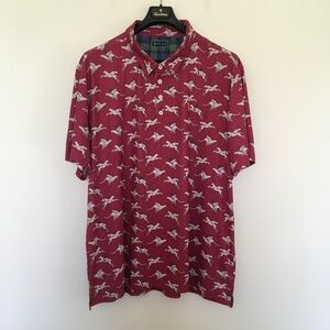 WILLIAM MURRAY Golf HERE KITTY KITTY Polo 3XL BRICK RED Flying Cheetahs UPF50+